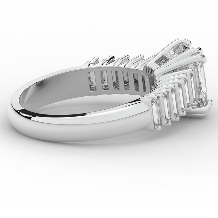 2.60CT.TW RADIANT LAB DIAMOND ENGAGEMENT RING - Nazarelle