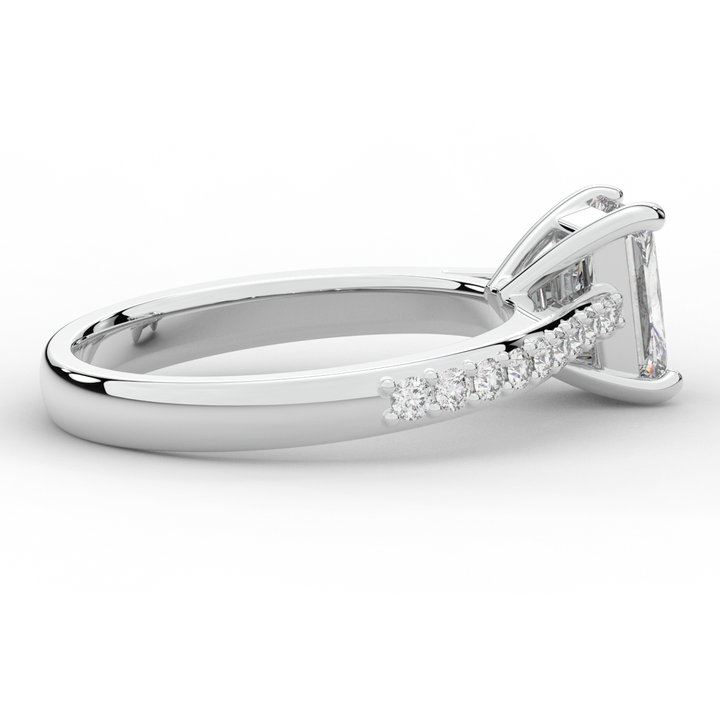 1.25CT.TW RADIANT LAB DIAMOND SOLITAIRE ENGAGEMENT RING - Nazarelle