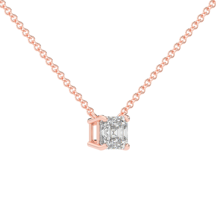 1.50CT ASSCHER CERTIFIED LAB DIAMOND SOLITAIRE PENDANT - Nazarelle
