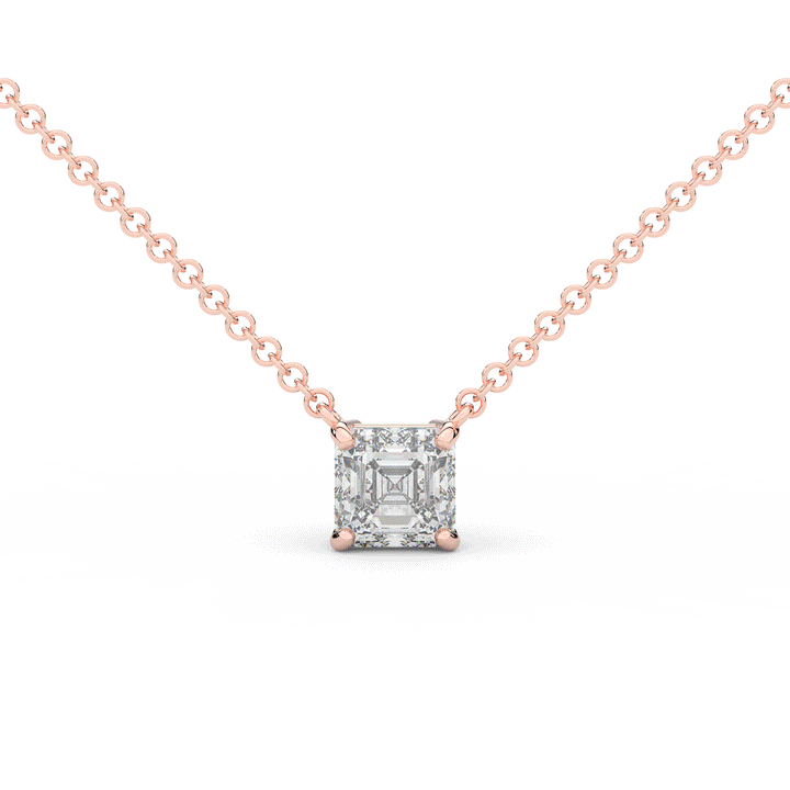 1.50CT ASSCHER CERTIFIED LAB DIAMOND SOLITAIRE PENDANT - Nazarelle