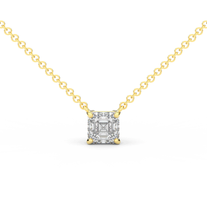 1.50CT ASSCHER CERTIFIED LAB DIAMOND SOLITAIRE PENDANT - Nazarelle