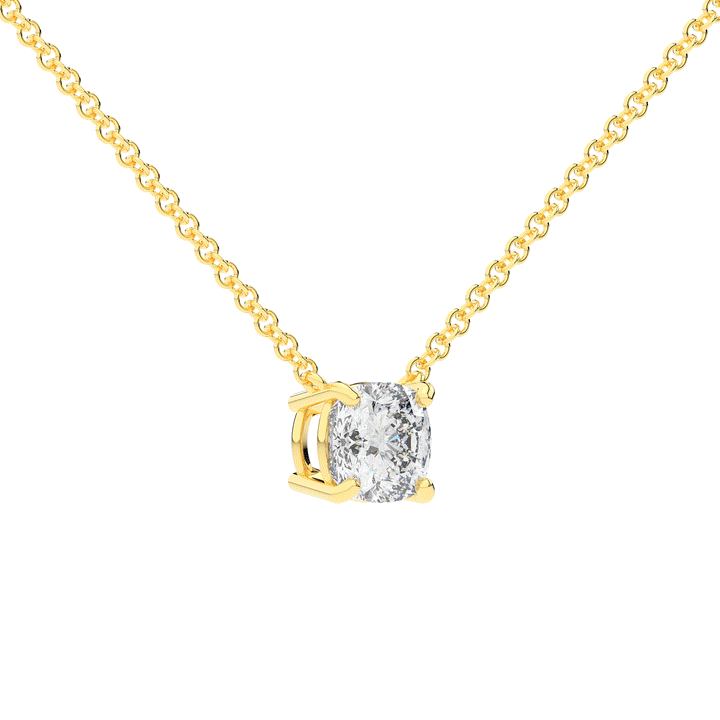 1.50CT CUSHION CERTIFIED LAB DIAMOND SOLITAIRE PENDANT - Nazarelle
