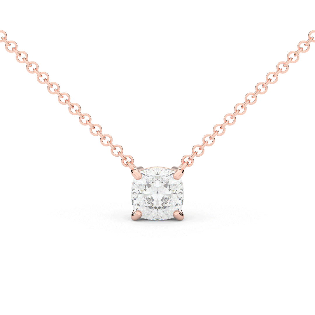 1.50CT CUSHION CERTIFIED LAB DIAMOND SOLITAIRE PENDANT - Nazarelle