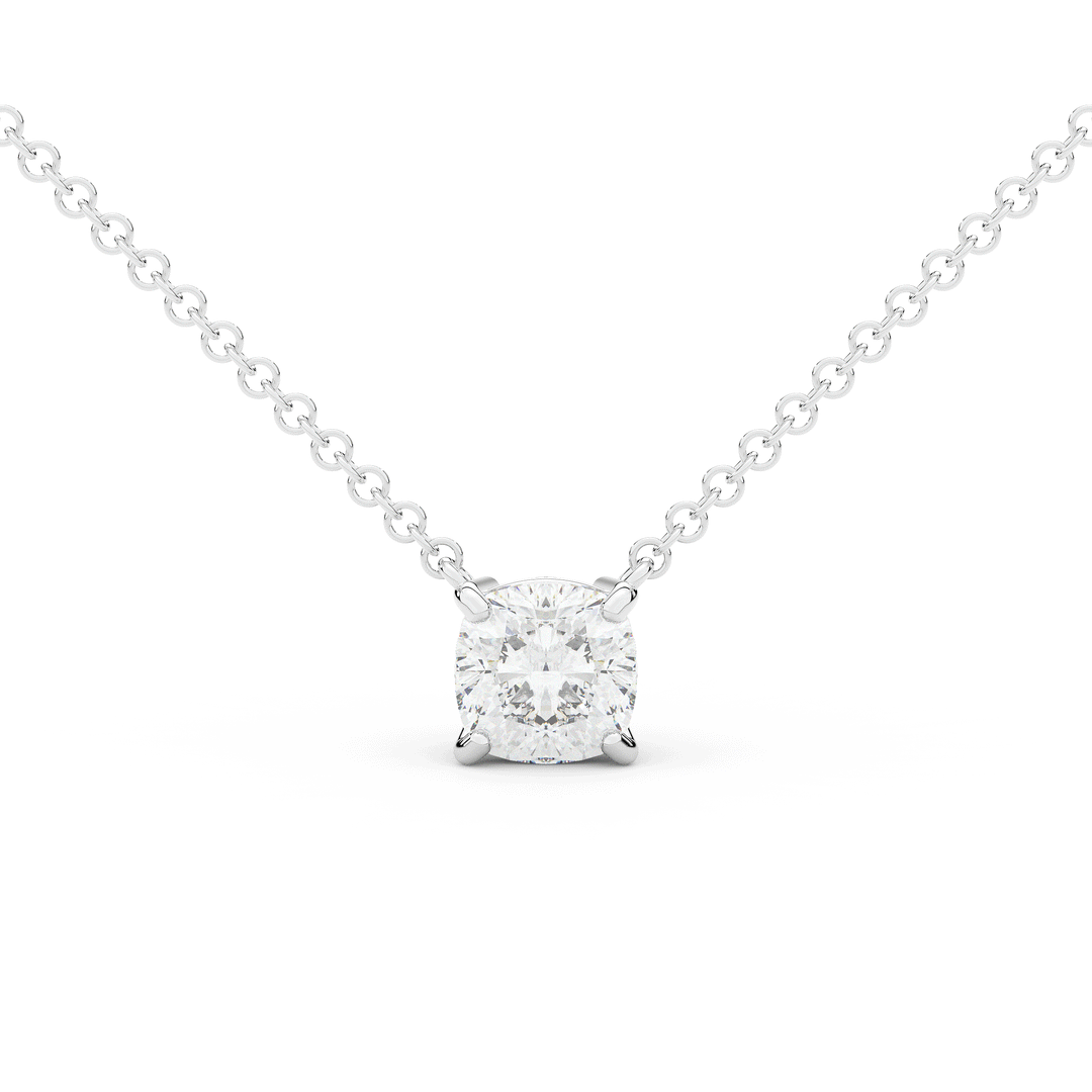 1.50CT CUSHION CERTIFIED LAB DIAMOND SOLITAIRE PENDANT - Nazarelle