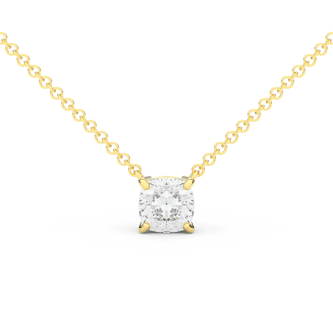 1.50CT CUSHION CERTIFIED LAB DIAMOND SOLITAIRE PENDANT - Nazarelle