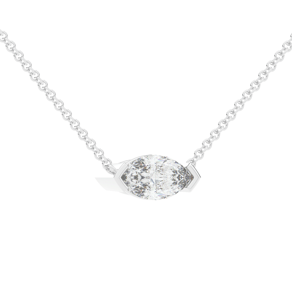 1.50CT MARQUISE CERTIFIED LAB DIAMOND SOLITAIRE PENDANT - Nazarelle