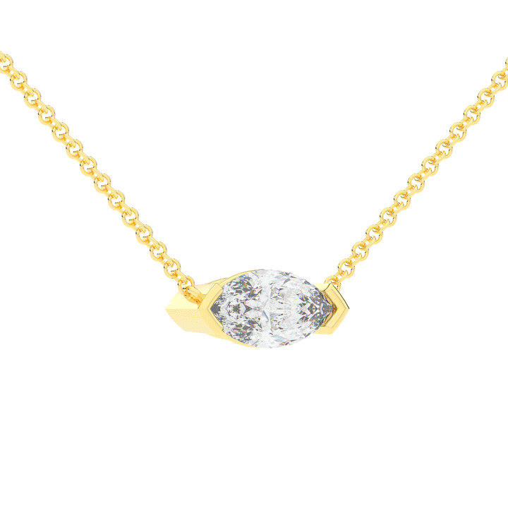 1.50CT MARQUISE CERTIFIED LAB DIAMOND SOLITAIRE PENDANT - Nazarelle
