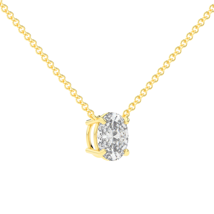 1.50CT OVAL CERTIFIED LAB DIAMOND SOLITAIRE PENDANT - Nazarelle