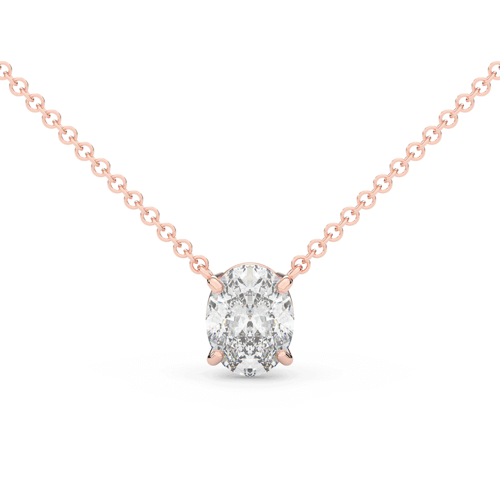 1.50CT OVAL CERTIFIED LAB DIAMOND SOLITAIRE PENDANT - Nazarelle