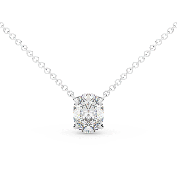 1.50CT OVAL CERTIFIED LAB DIAMOND SOLITAIRE PENDANT - Nazarelle
