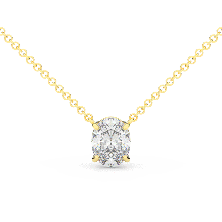 1.50CT OVAL CERTIFIED LAB DIAMOND SOLITAIRE PENDANT - Nazarelle