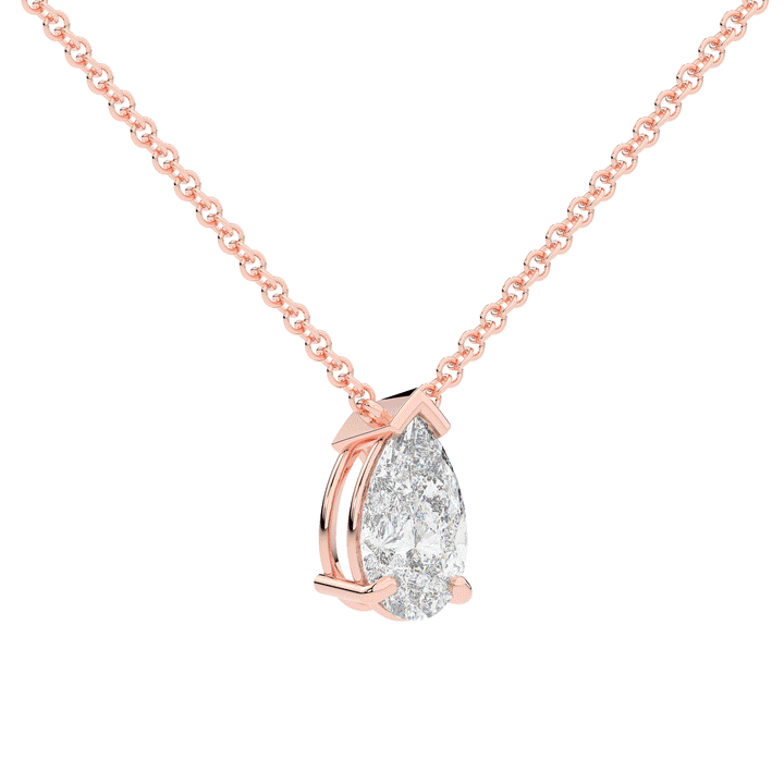 1.50CT PEAR CERTIFIED LAB DIAMOND SOLITAIRE PENDANT - Nazarelle