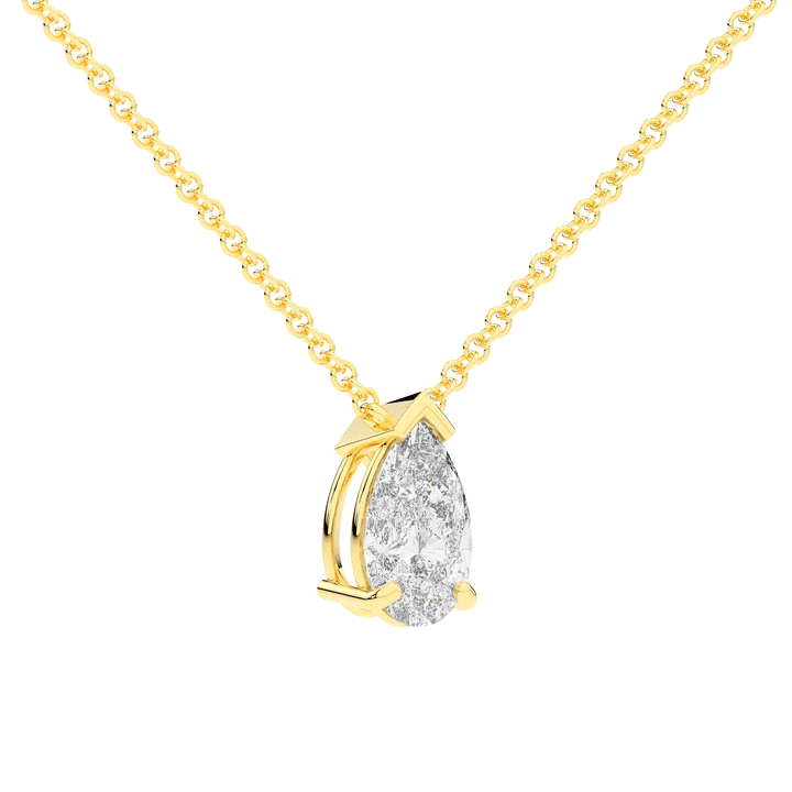 1.50CT PEAR CERTIFIED LAB DIAMOND SOLITAIRE PENDANT - Nazarelle