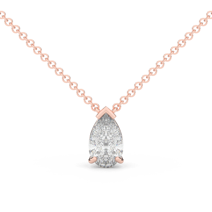 1.50CT PEAR CERTIFIED LAB DIAMOND SOLITAIRE PENDANT - Nazarelle
