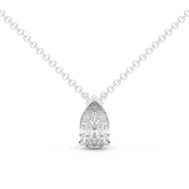 1.50CT PEAR CERTIFIED LAB DIAMOND SOLITAIRE PENDANT - Nazarelle