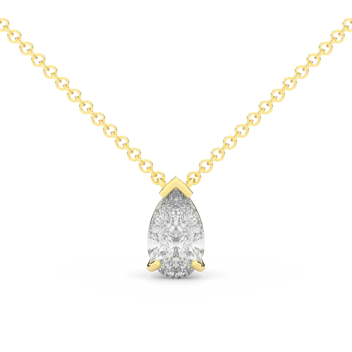 1.50CT PEAR CERTIFIED LAB DIAMOND SOLITAIRE PENDANT - Nazarelle