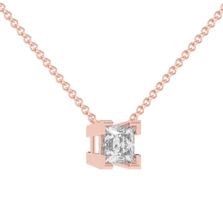 1.50CT PRINCESS CERTIFIED LAB DIAMOND SOLITAIRE PENDANT - Nazarelle