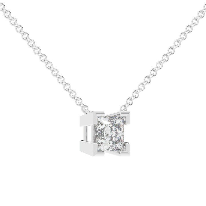 1.50CT PRINCESS CERTIFIED LAB DIAMOND SOLITAIRE PENDANT - Nazarelle