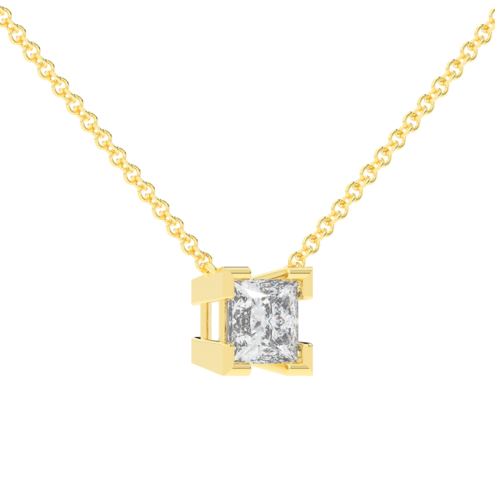 1.50CT PRINCESS CERTIFIED LAB DIAMOND SOLITAIRE PENDANT - Nazarelle
