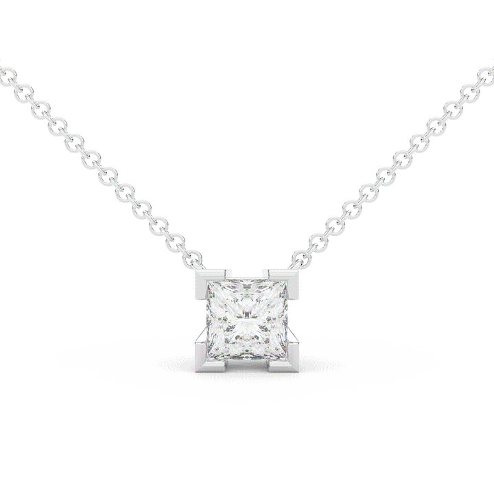 1.50CT PRINCESS CERTIFIED LAB DIAMOND SOLITAIRE PENDANT - Nazarelle