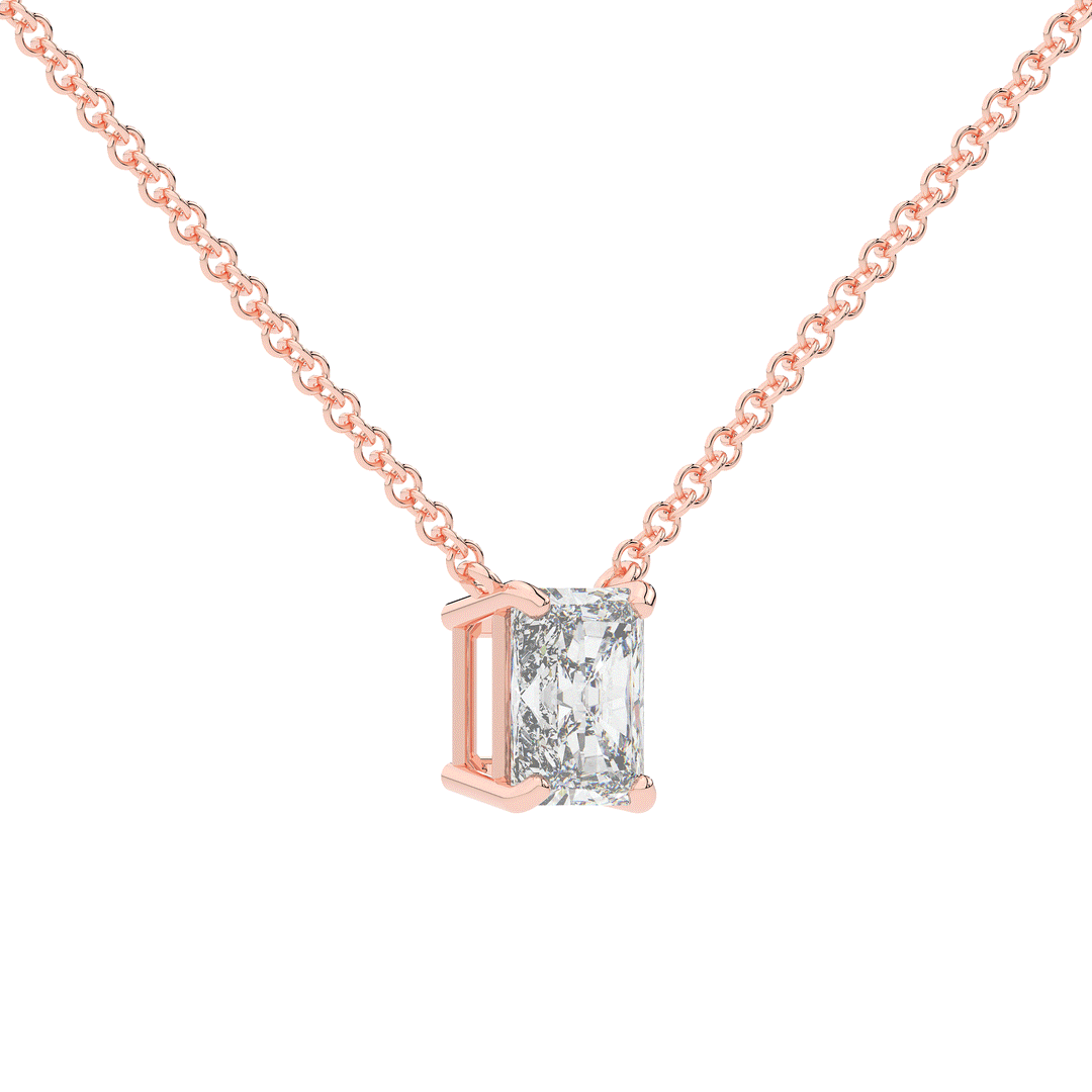 1.50CT RADIANT CERTIFIED LAB DIAMOND SOLITAIRE PENDANT - Nazarelle