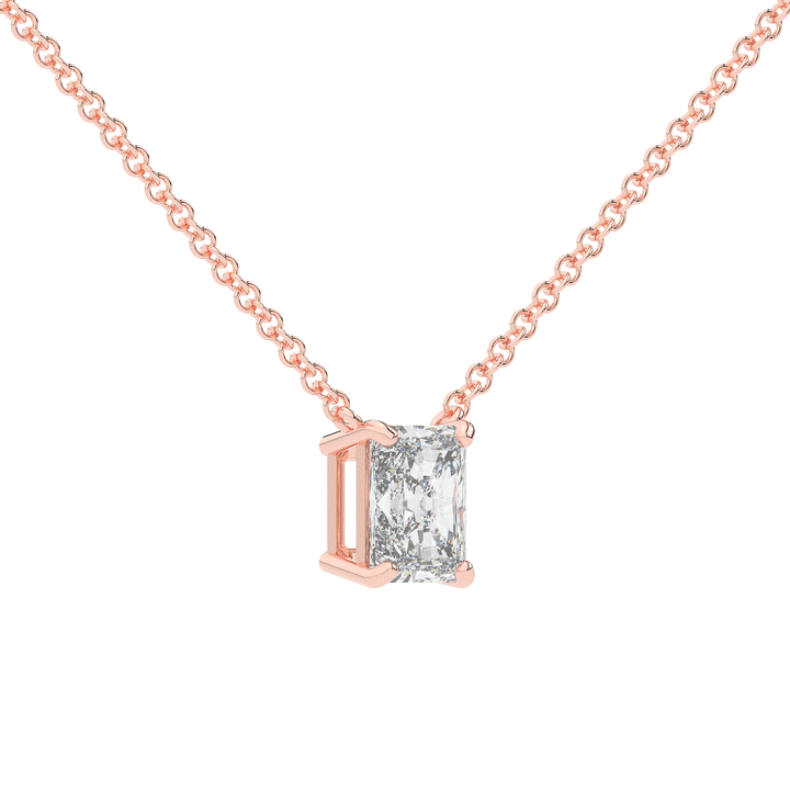 1.50CT RADIANT CERTIFIED LAB DIAMOND SOLITAIRE PENDANT - Nazarelle