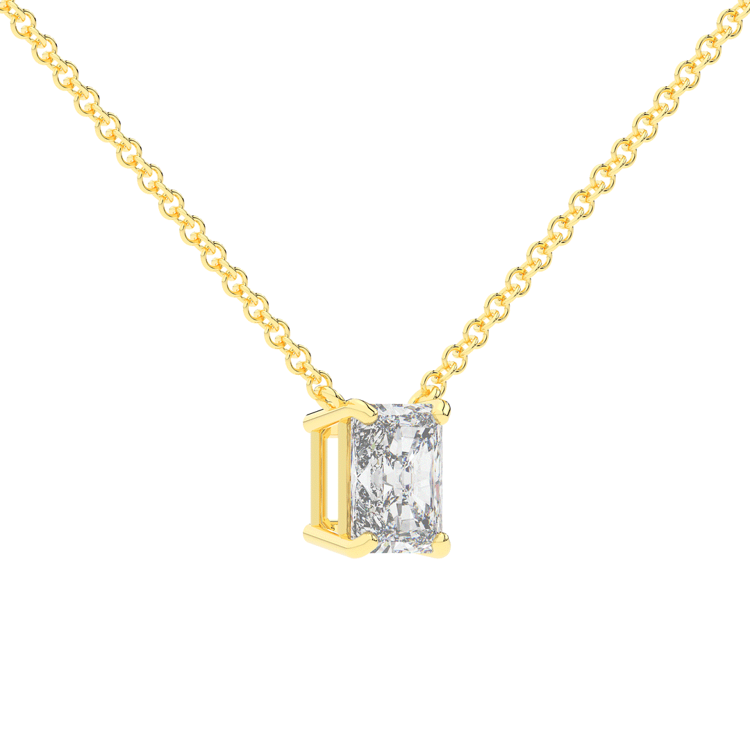 1.50CT RADIANT CERTIFIED LAB DIAMOND SOLITAIRE PENDANT - Nazarelle