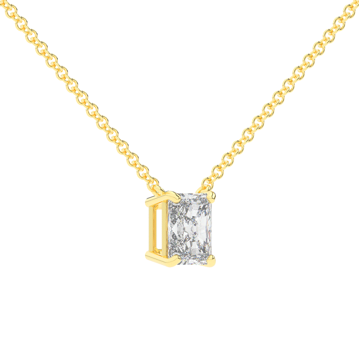 1.50CT RADIANT CERTIFIED LAB DIAMOND SOLITAIRE PENDANT - Nazarelle