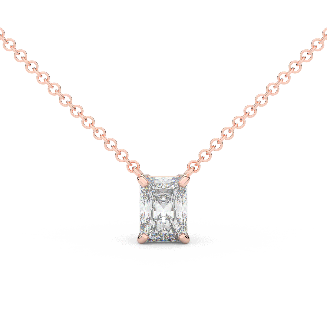 1.50CT RADIANT CERTIFIED LAB DIAMOND SOLITAIRE PENDANT - Nazarelle