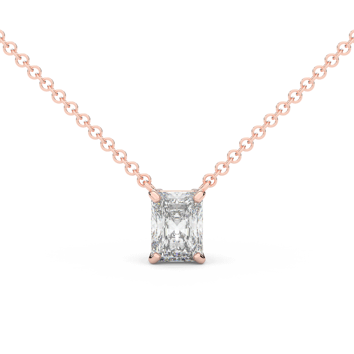 1.50CT RADIANT CERTIFIED LAB DIAMOND SOLITAIRE PENDANT - Nazarelle