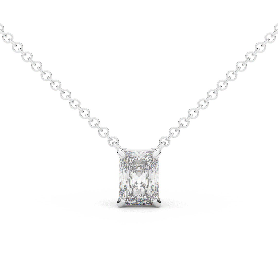 1.50CT RADIANT CERTIFIED LAB DIAMOND SOLITAIRE PENDANT - Nazarelle