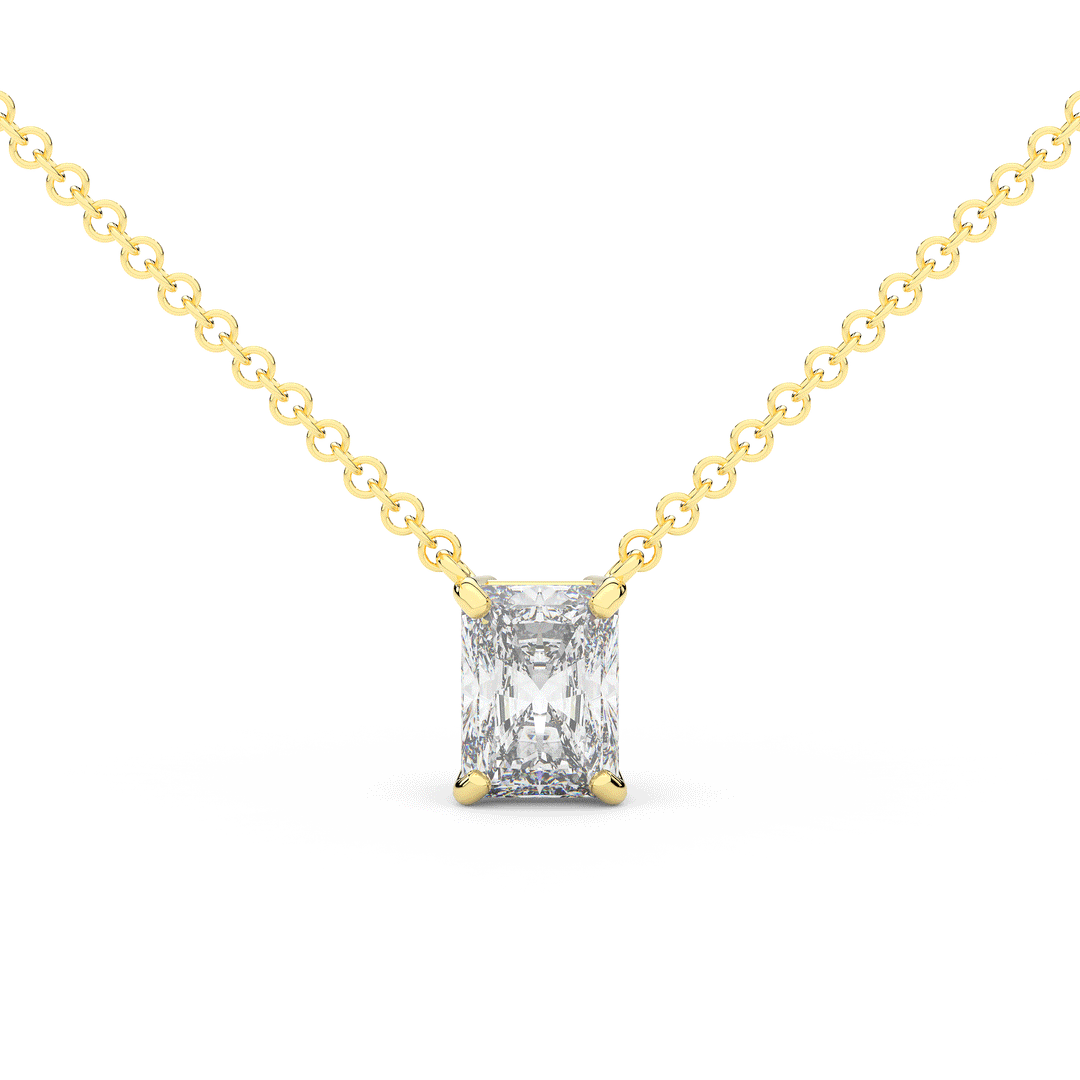 1.50CT RADIANT CERTIFIED LAB DIAMOND SOLITAIRE PENDANT - Nazarelle