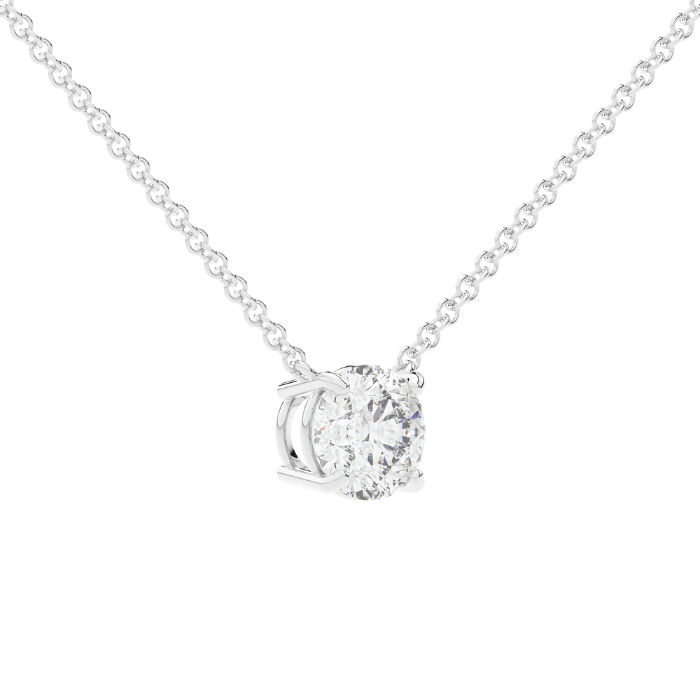 1.50CT ROUND CERTIFIED LAB DIAMOND SOLITAIRE PENDANT - Nazarelle