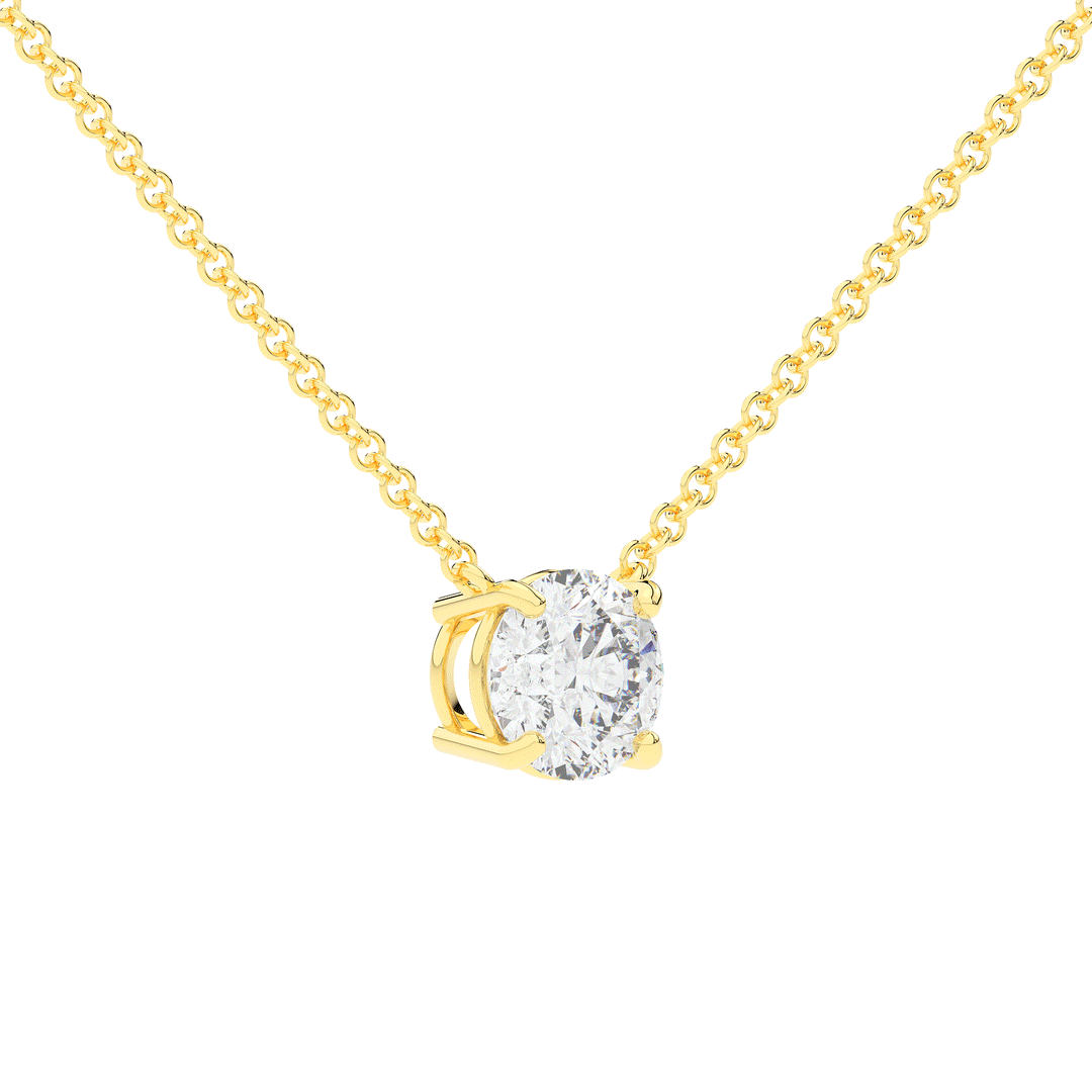 1.50CT ROUND CERTIFIED LAB DIAMOND SOLITAIRE PENDANT - Nazarelle
