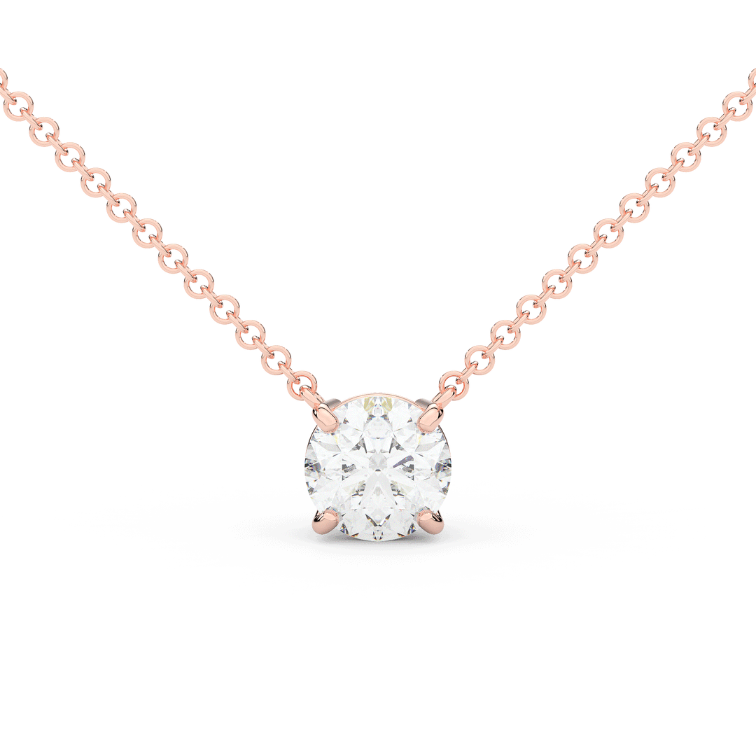 1.50CT ROUND CERTIFIED LAB DIAMOND SOLITAIRE PENDANT - Nazarelle