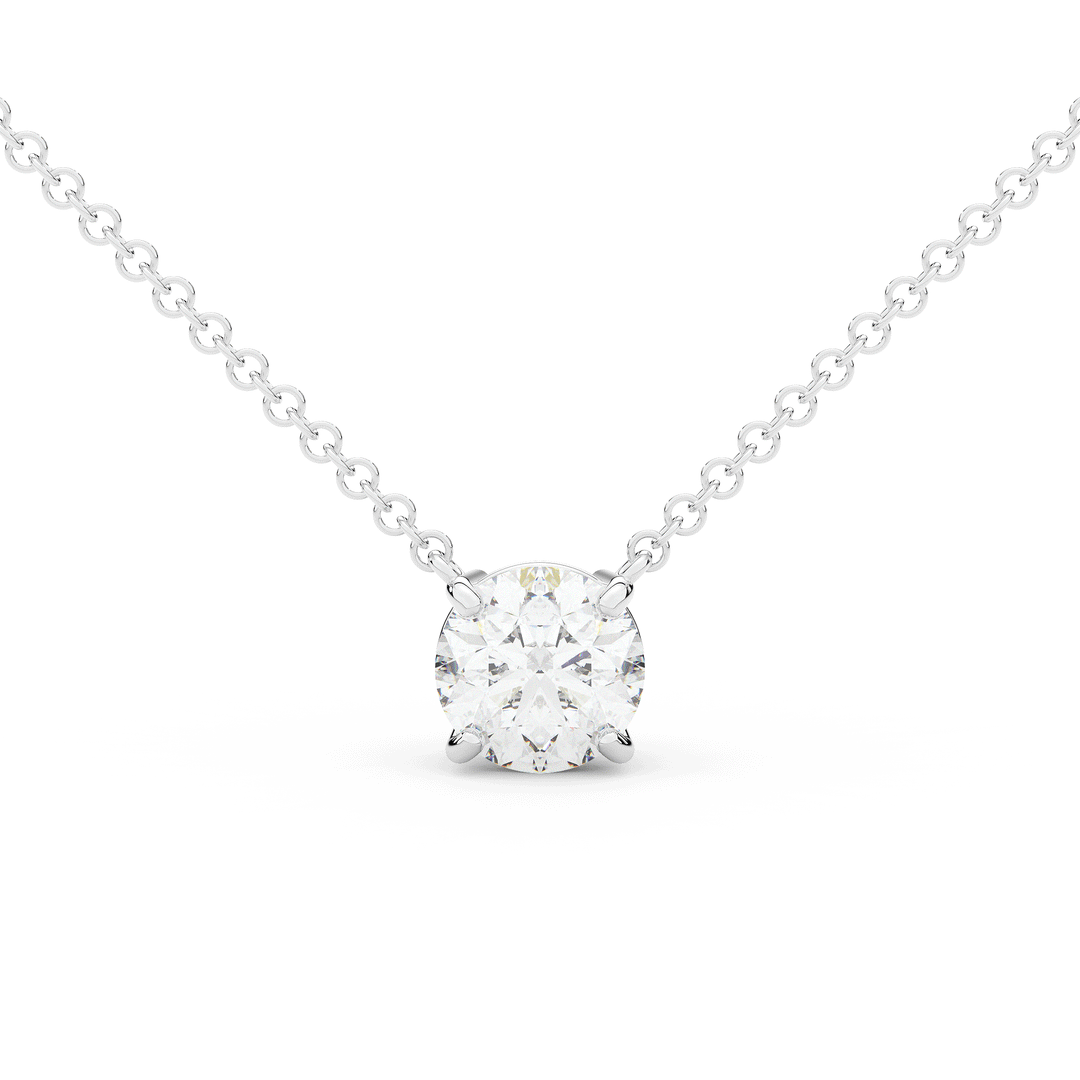 1.50CT ROUND CERTIFIED LAB DIAMOND SOLITAIRE PENDANT - Nazarelle