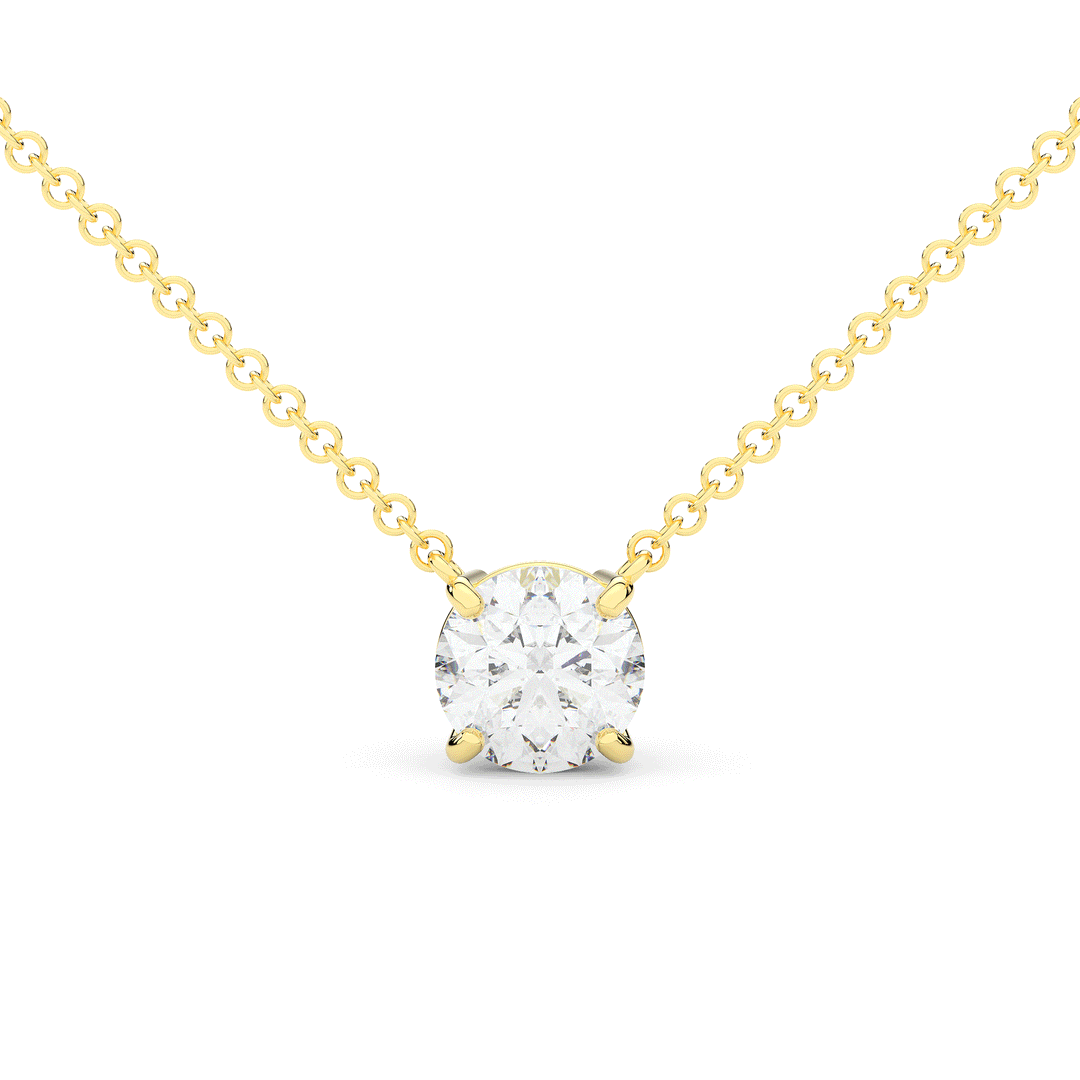 1.50CT ROUND CERTIFIED LAB DIAMOND SOLITAIRE PENDANT - Nazarelle
