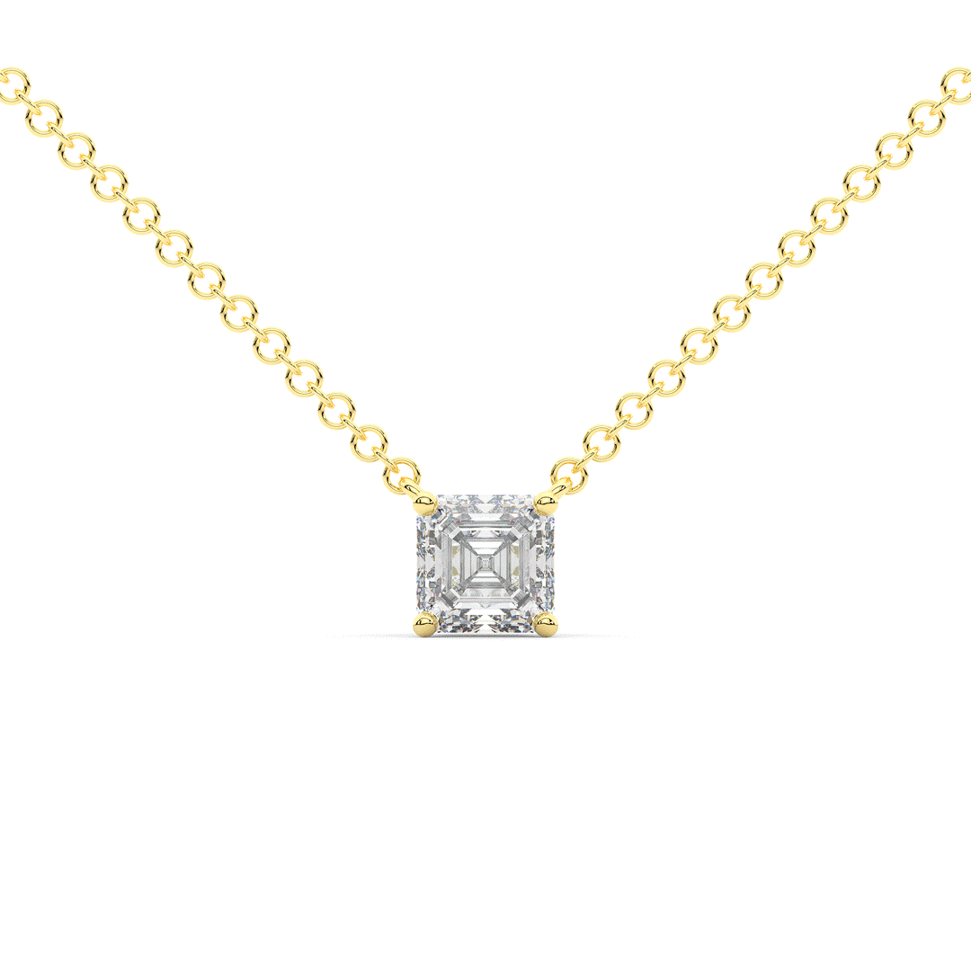 1.00CT.TW ASCHER LAB DIAMOND SOLITAIRE PENDANT - Nazarelle