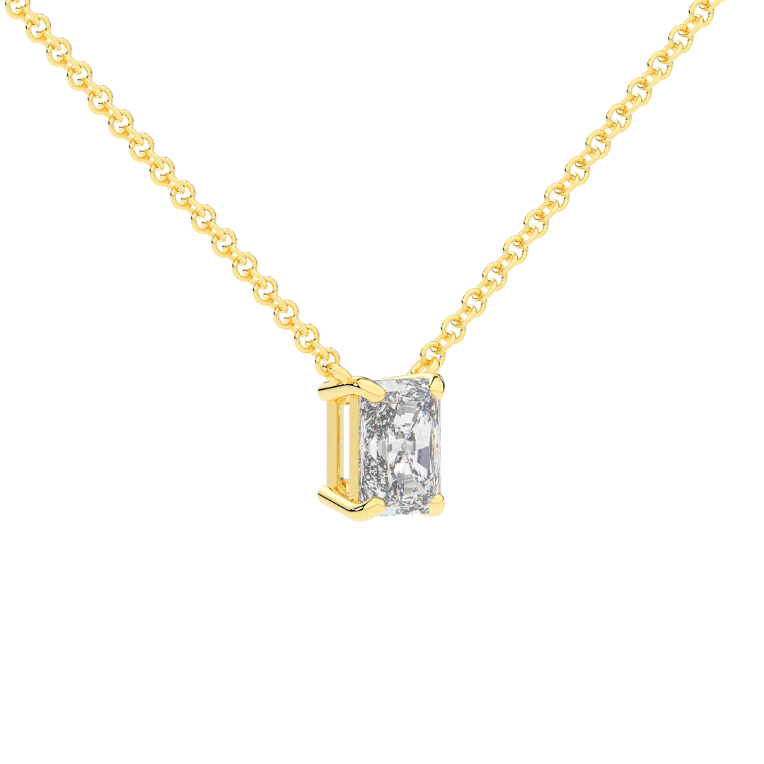 1.00CT.TW RADIANT LAB DIAMOND SOLITAIRE PENDANT - Nazarelle