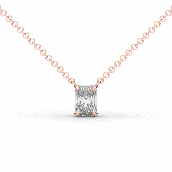 1.00CT.TW RADIANT LAB DIAMOND SOLITAIRE PENDANT - Nazarelle