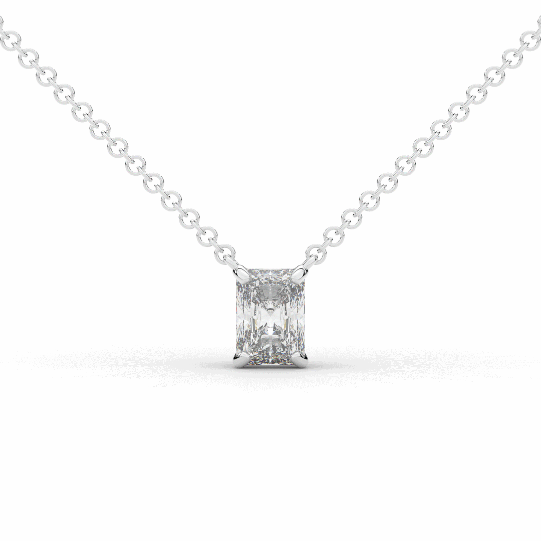 1.00CT.TW RADIANT LAB DIAMOND SOLITAIRE PENDANT - Nazarelle