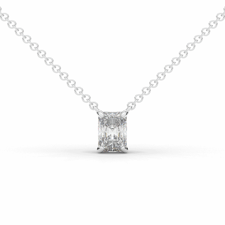 1.00CT.TW RADIANT LAB DIAMOND SOLITAIRE PENDANT - Nazarelle