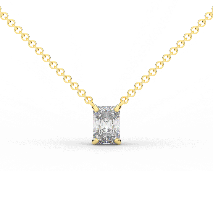 1.00CT.TW RADIANT LAB DIAMOND SOLITAIRE PENDANT - Nazarelle