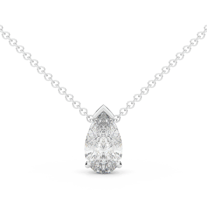 2.00CT PEAR CERTIFIED LAB DIAMOND SOLITAIRE PENDANT - Nazarelle