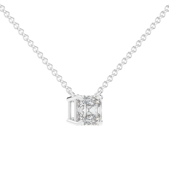 2.00CT ASSCHER CERTIFIED LAB DIAMOND SOLITAIRE PENDANT - Nazarelle