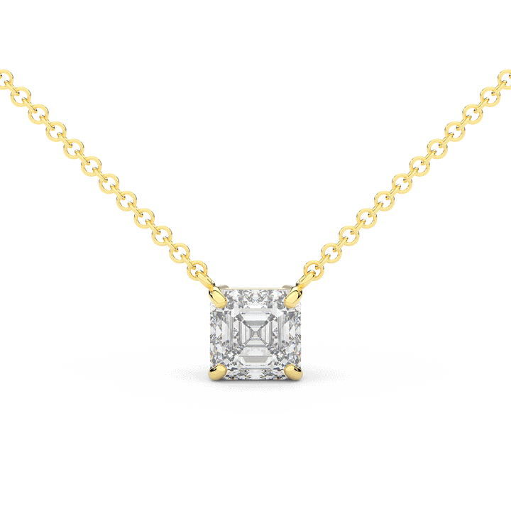 2.00CT ASSCHER CERTIFIED LAB DIAMOND SOLITAIRE PENDANT - Nazarelle
