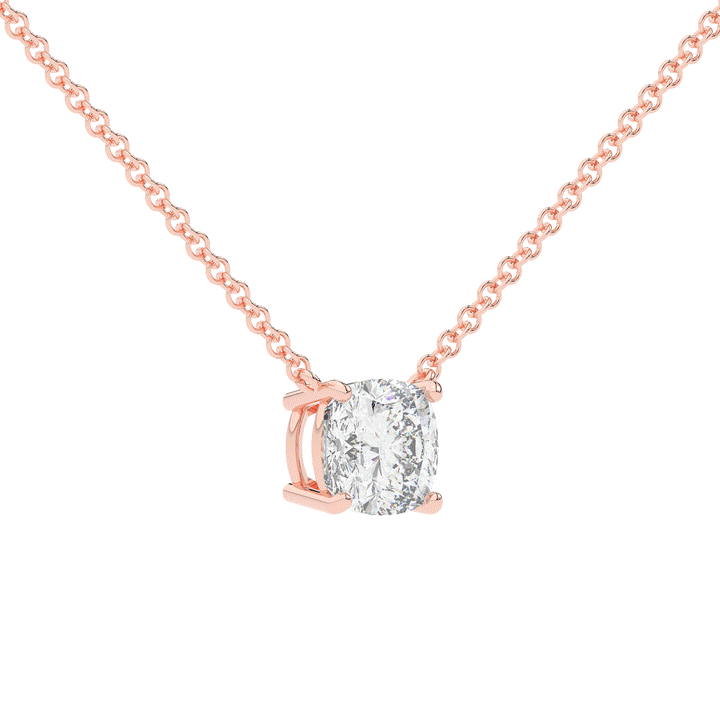 2.00CT CUSHION CERTIFIED LAB DIAMOND SOLITAIRE PENDANT - Nazarelle