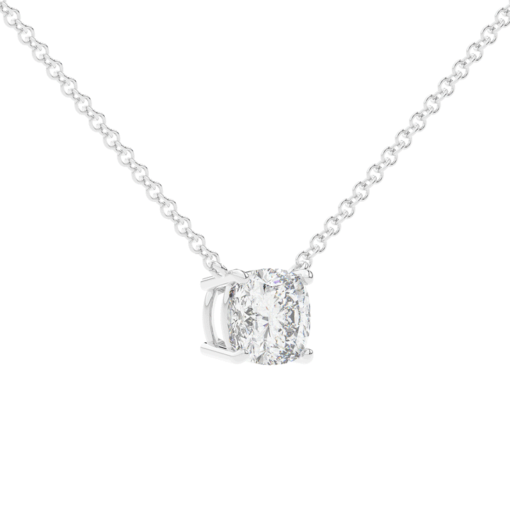 2.00CT CUSHION CERTIFIED LAB DIAMOND SOLITAIRE PENDANT - Nazarelle