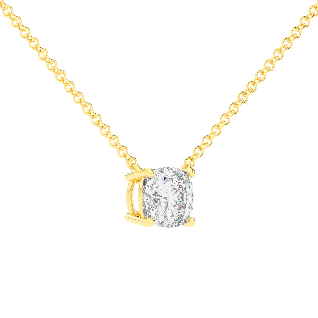 2.00CT CUSHION CERTIFIED LAB DIAMOND SOLITAIRE PENDANT - Nazarelle