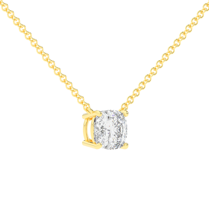 2.00CT CUSHION CERTIFIED LAB DIAMOND SOLITAIRE PENDANT - Nazarelle